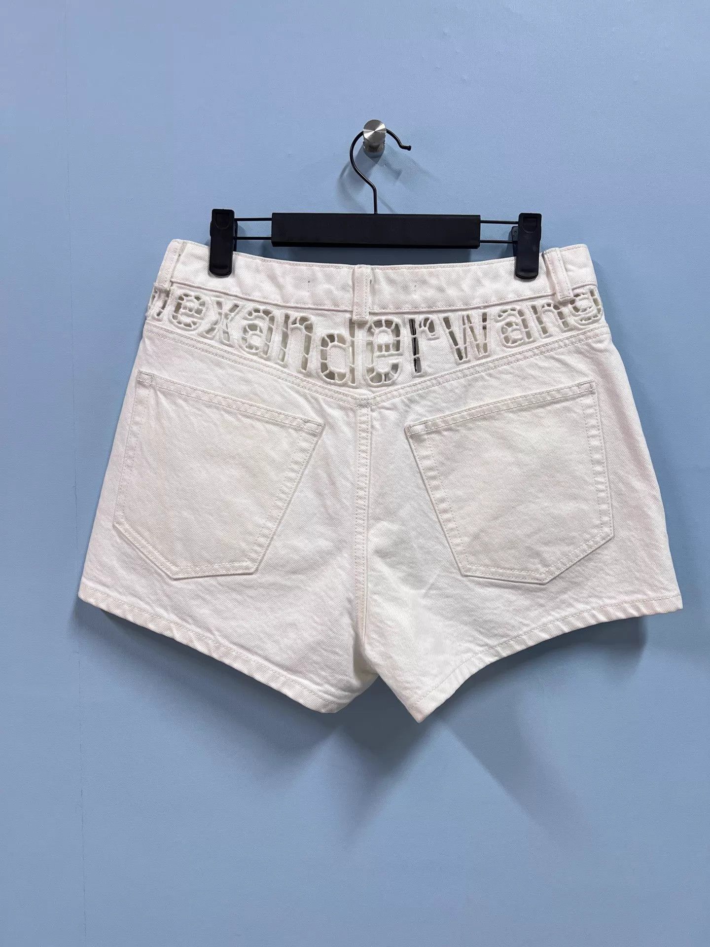 Alexander Wang Alexander Wang 24 99 New White Cutout Logo Short 28 Size 28" / US 6 / IT 42 - 2 Thumbnail