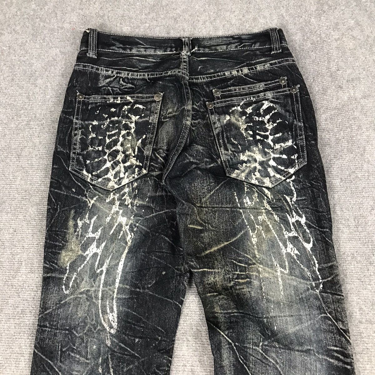 If Six Was Nine FLARE DISTRESSED NYLAUS RUSTY DENIM BOOT CUT PANTS Size US 28 / EU 44 - 10 Thumbnail
