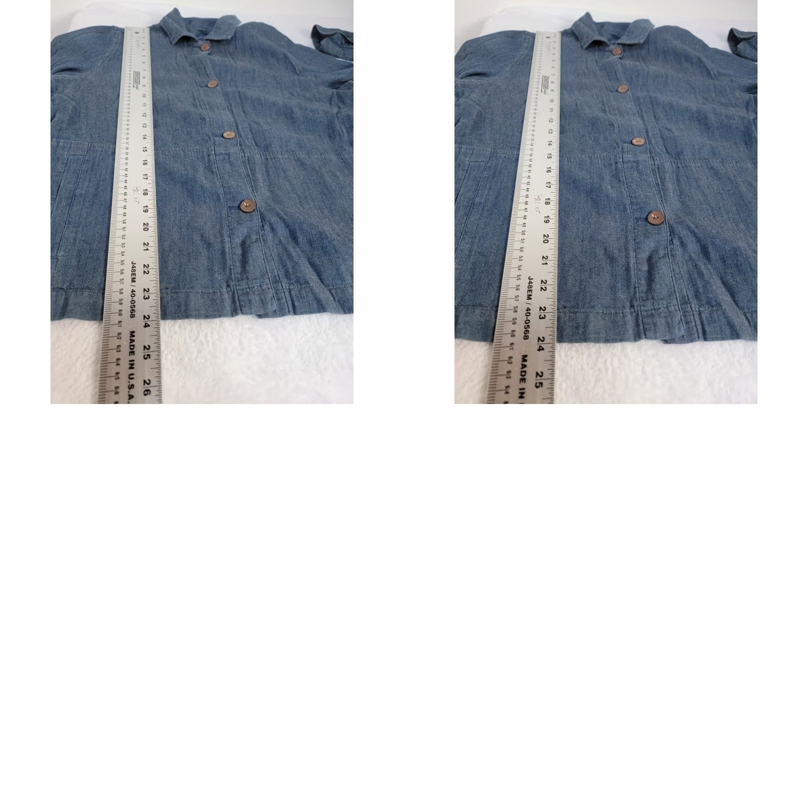 J. Jill J.Jill Indigo Womens Button Front Denim Jacket Size Small Blue Pockets Casual Size S / US 4 / IT 40 - 8 Thumbnail