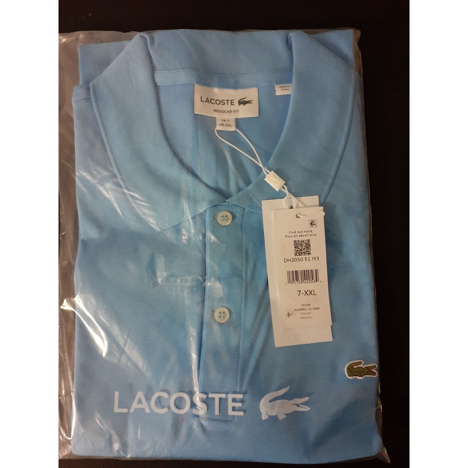 Lacoste Lacoste Men's Short Sleeve Regular Fit Polo Shirt Blue 2XL Size US XXL / EU 58 / 5 - 2 Thumbnail