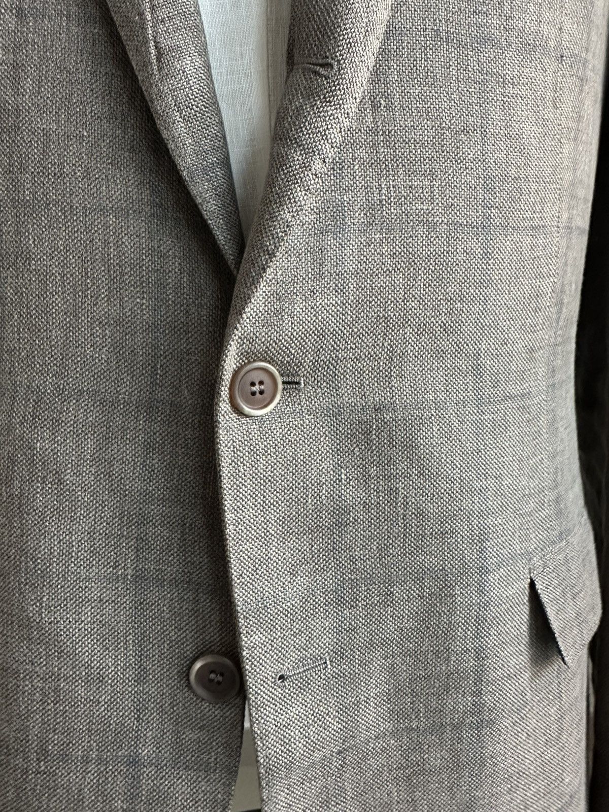 Brunello Cucinelli DEAL! Brunello Cucinelli Taupe / Textured Blazer Size 42R - 2 Thumbnail