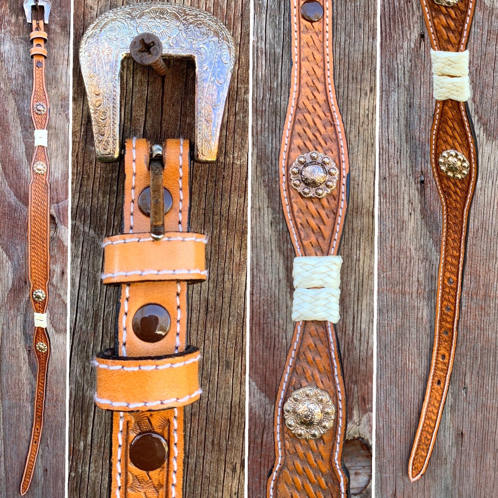 Doublet VINTAGE Double S Belt Collection 3218648-28 Belt Women Western Brown Leather Hand Tooled 28 Size ONE SIZE - 2 Thumbnail
