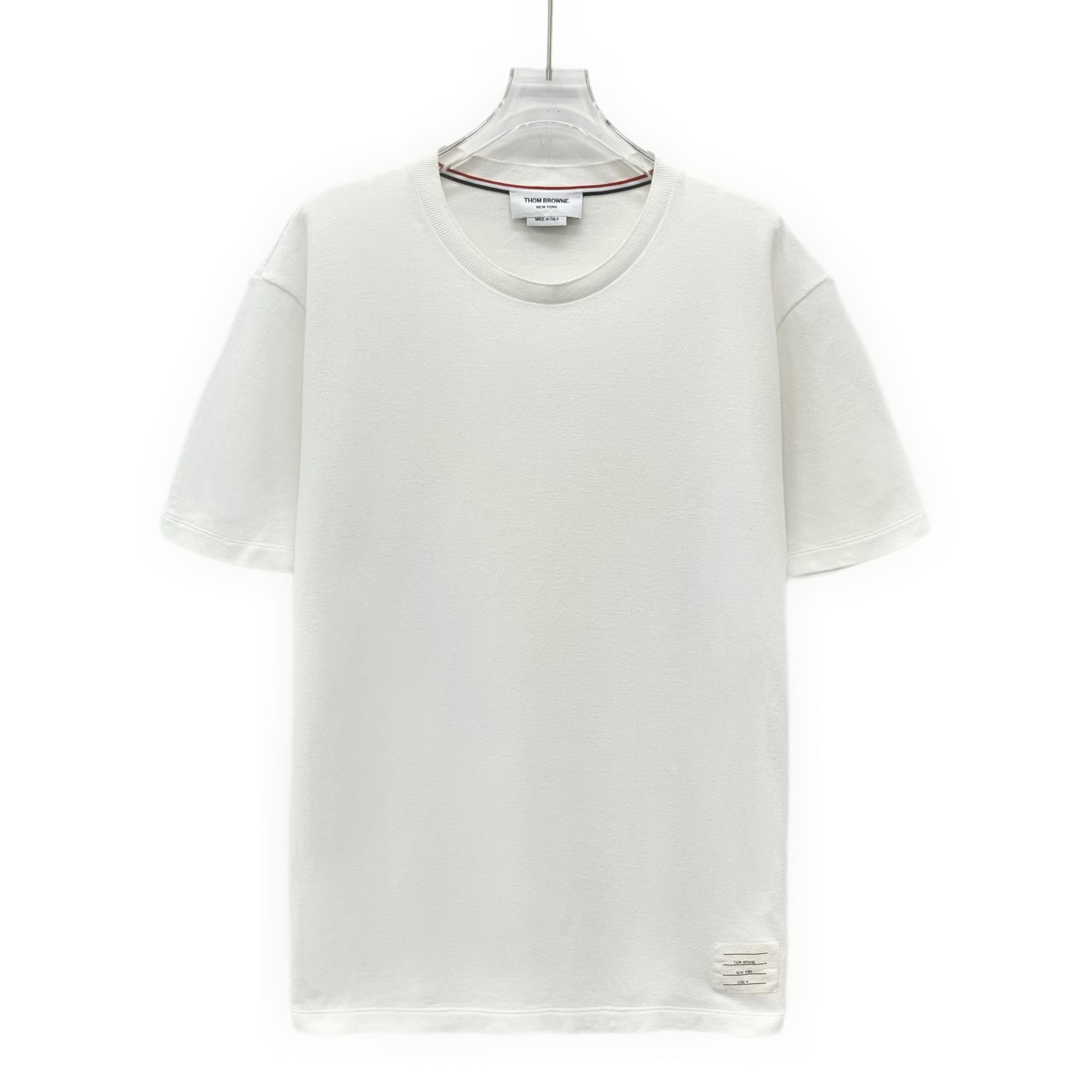 Thom Browne Thom Browne Cotton T-Shirt White (L) Size US XL / EU 56 / 4 - 1 Thumbnail