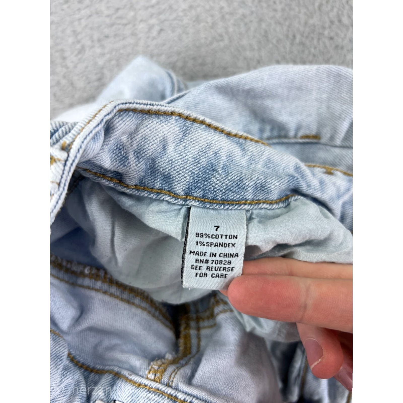 Vintage Rue21 Blue Denim Jeans Women 7 Wide-Leg 90s Look Cotton Blend Stretch Jeans Size 28" / US 6 / IT 42 - 5 Thumbnail
