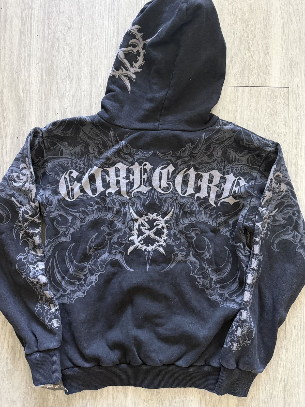 Affliction Ken Carson x Affliction Black Gorecore Lament Zip Up Hoodie Size US S / EU 44-46 / 1 - 7 Thumbnail