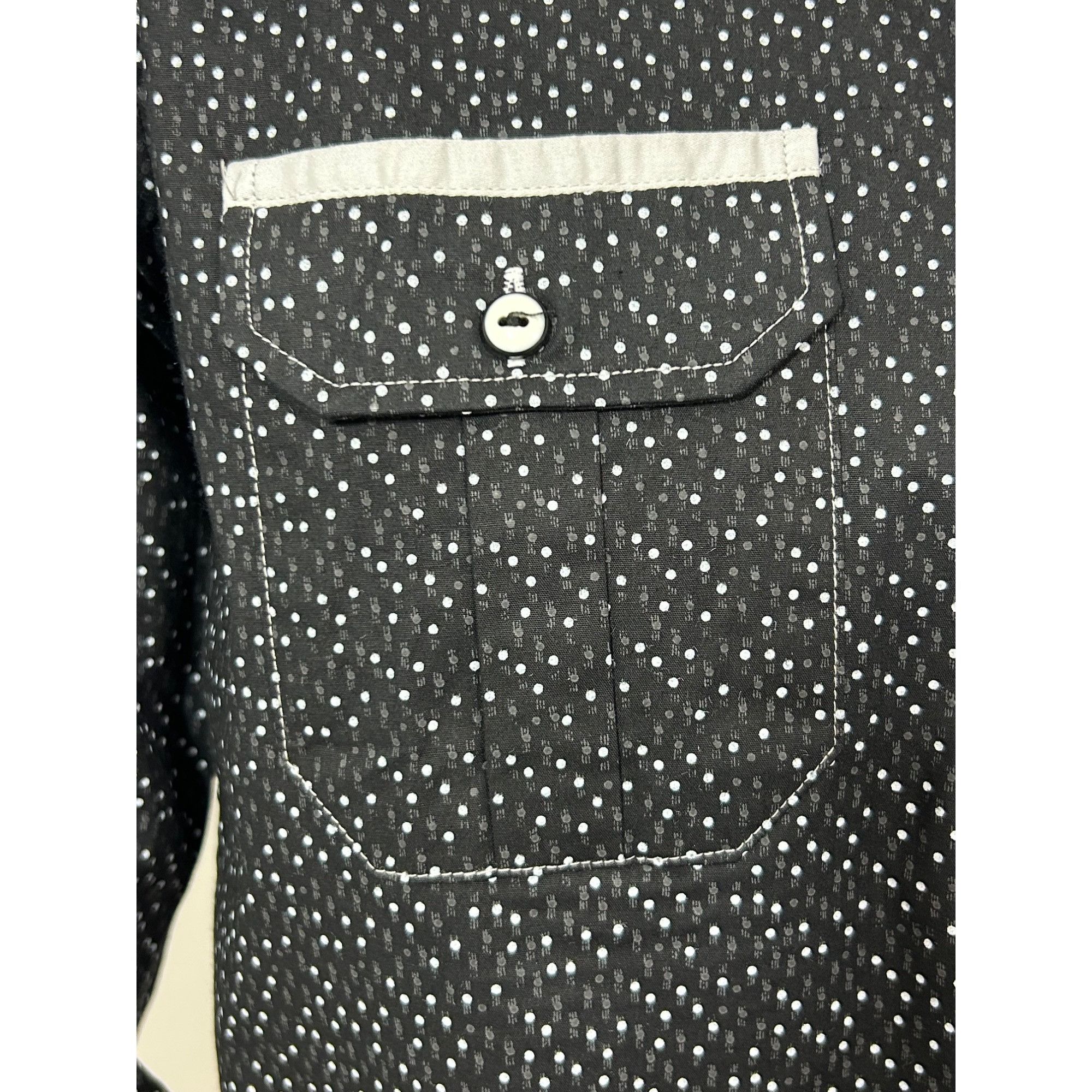 Other Envy Collection Men’s Button Down Shirt M Black Grey Trim Po Size US M / EU 48-50 / 2 - 8 Thumbnail