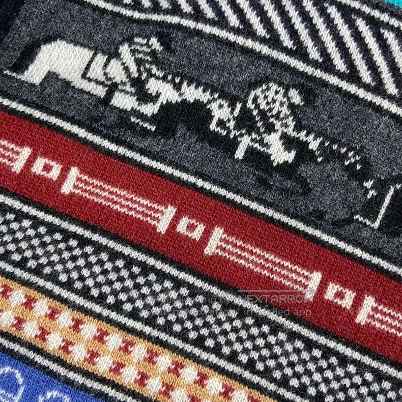 Hermes Hermes Striped Floral Patchwork Knit Sweater Size M / US 6-8 / IT 42-44 - 2 Thumbnail