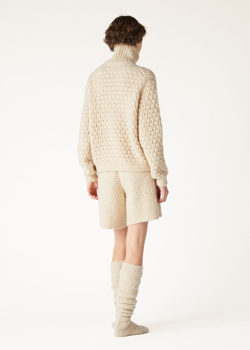 Loro Piana o1w1db10825 FAO4523 Cocooning Turtleneck Sweater in Beige Size L / US 10 / IT 46 - 5 Thumbnail