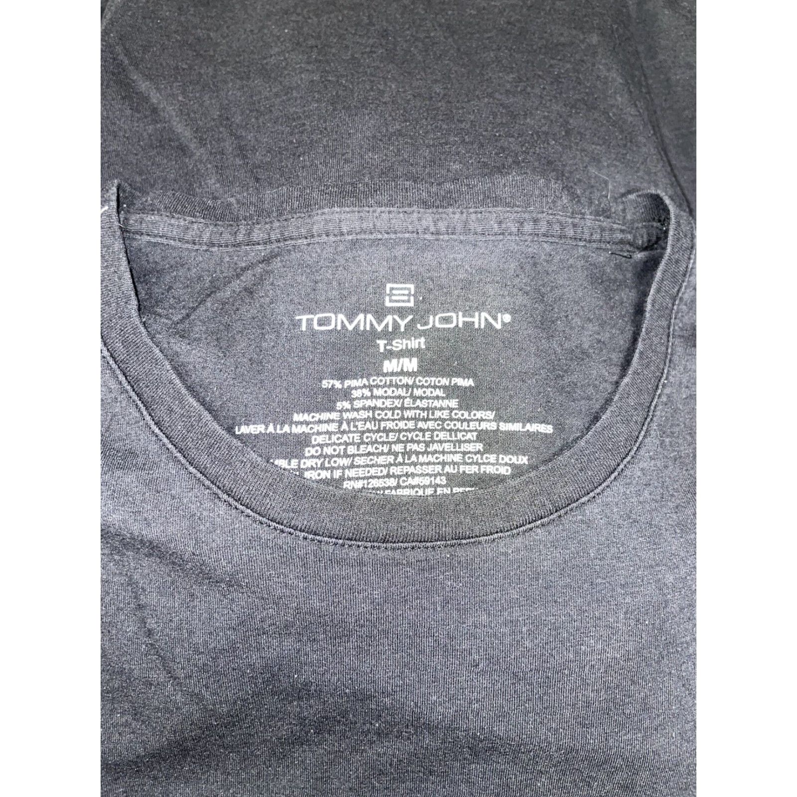Vintage Tommy John T-Shirt Mens M Black Cotton Blend Size US M / EU 48-50 / 2 - 7 Thumbnail