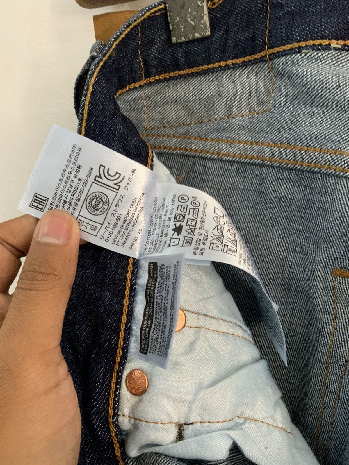 Levi's New Levis’s 501 Straight Leg Button Fly Denime Jeans Size US 30 / EU 46 - 19 Thumbnail