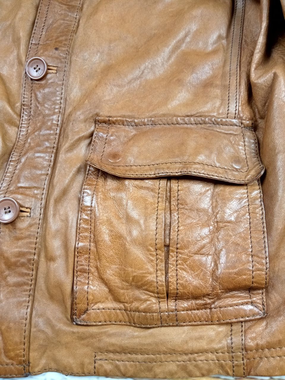 Other Gipsy Mens Leather Jacket Size US XL / EU 56 / 4 - 9 Thumbnail