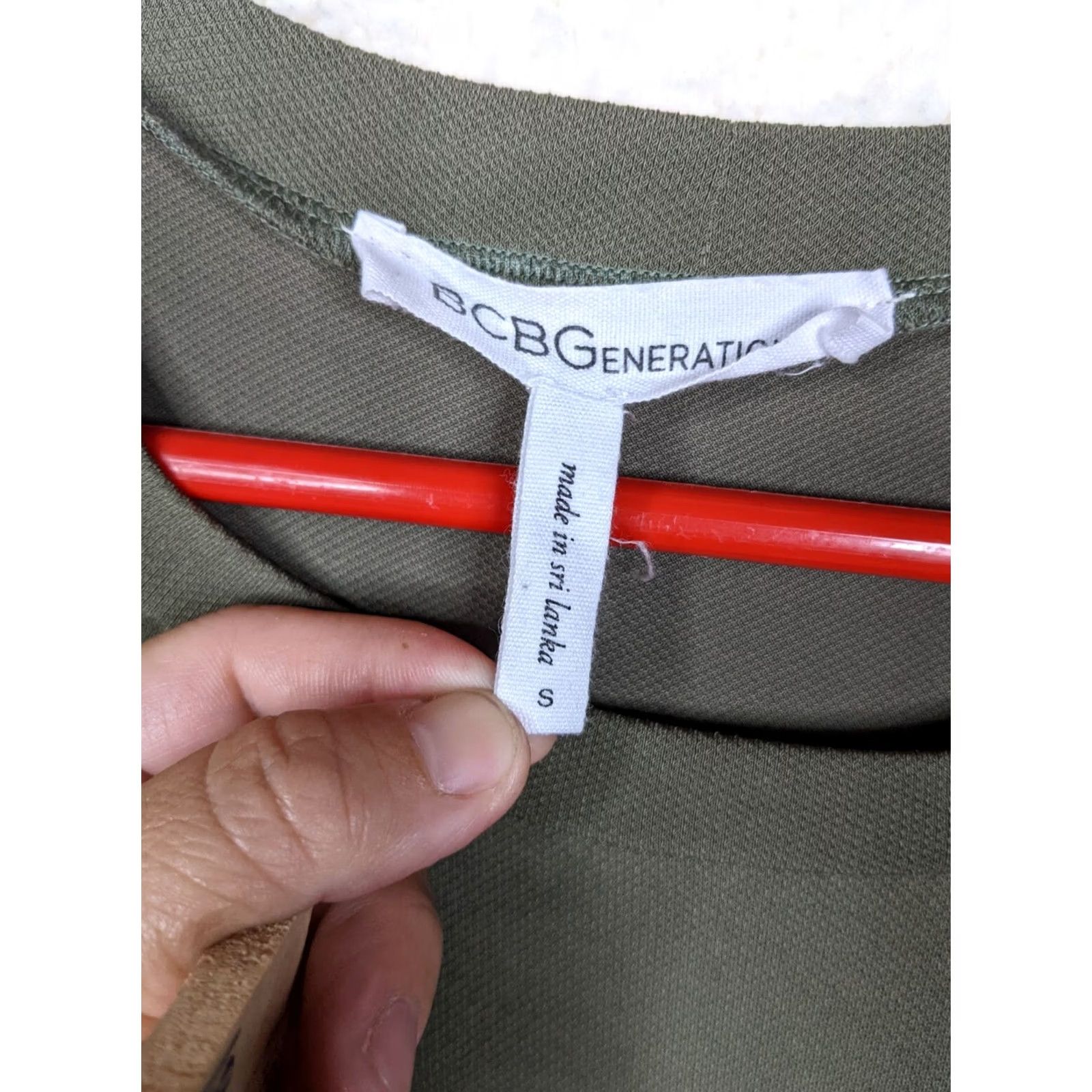 BCBGeneration BCBGeneration Shirt Dress S Crew Neck Short Sleeve Green T-Shirt Dress Womens Regular Size S Size S / US 4 / IT 40 - 6 Thumbnail