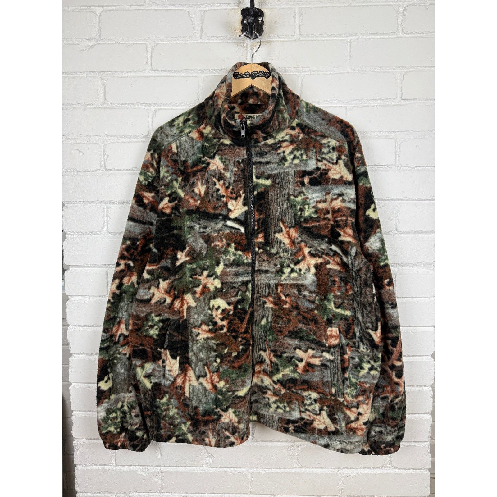 Vintage Vintage Brents Tree Camo Fleece Full Zip Sweater Size L Size US L / EU 52-54 / 3 - 1 Thumbnail