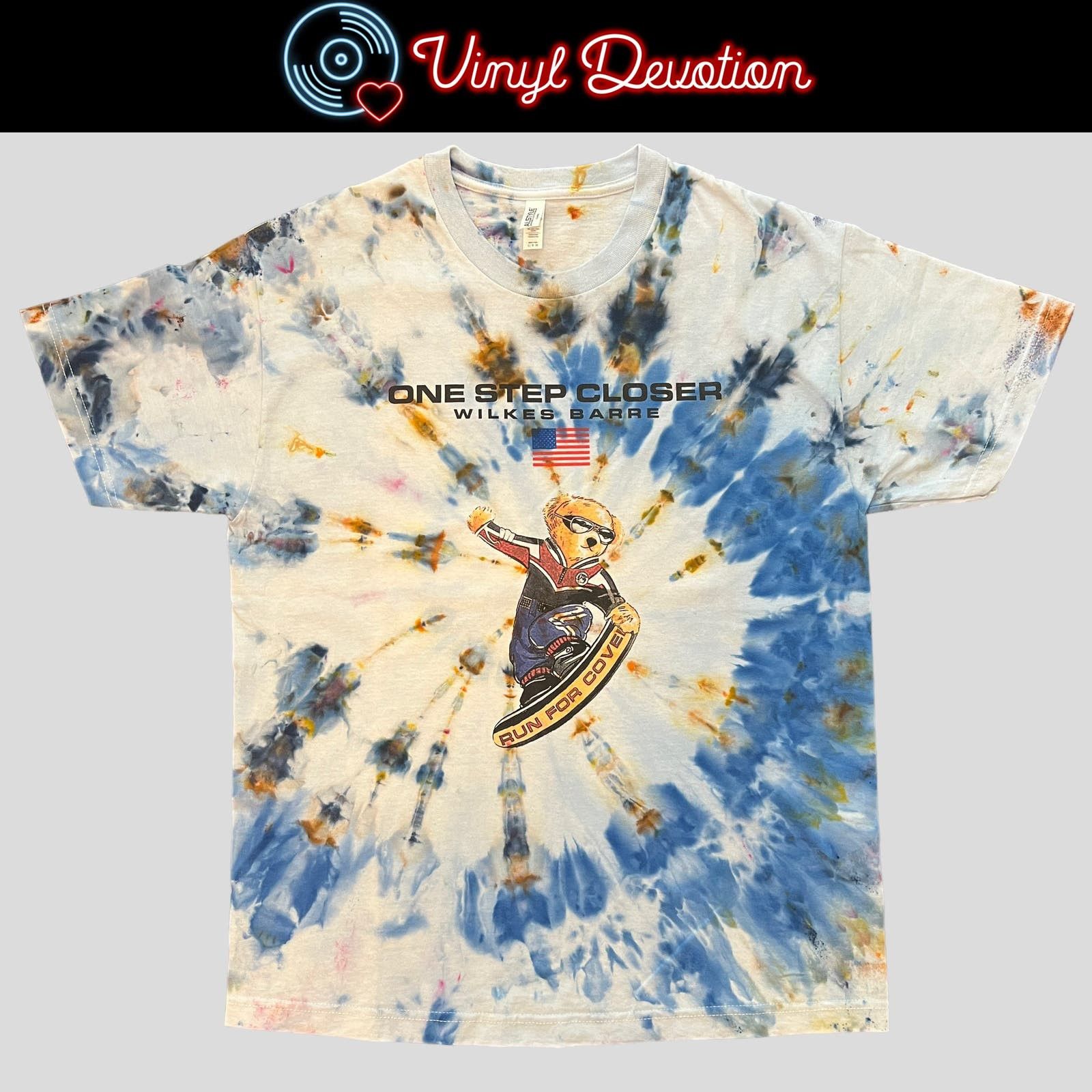 image of Alstyle One Step Closer Run For Cover Tie-Dye Size Large Limited /15, Men's