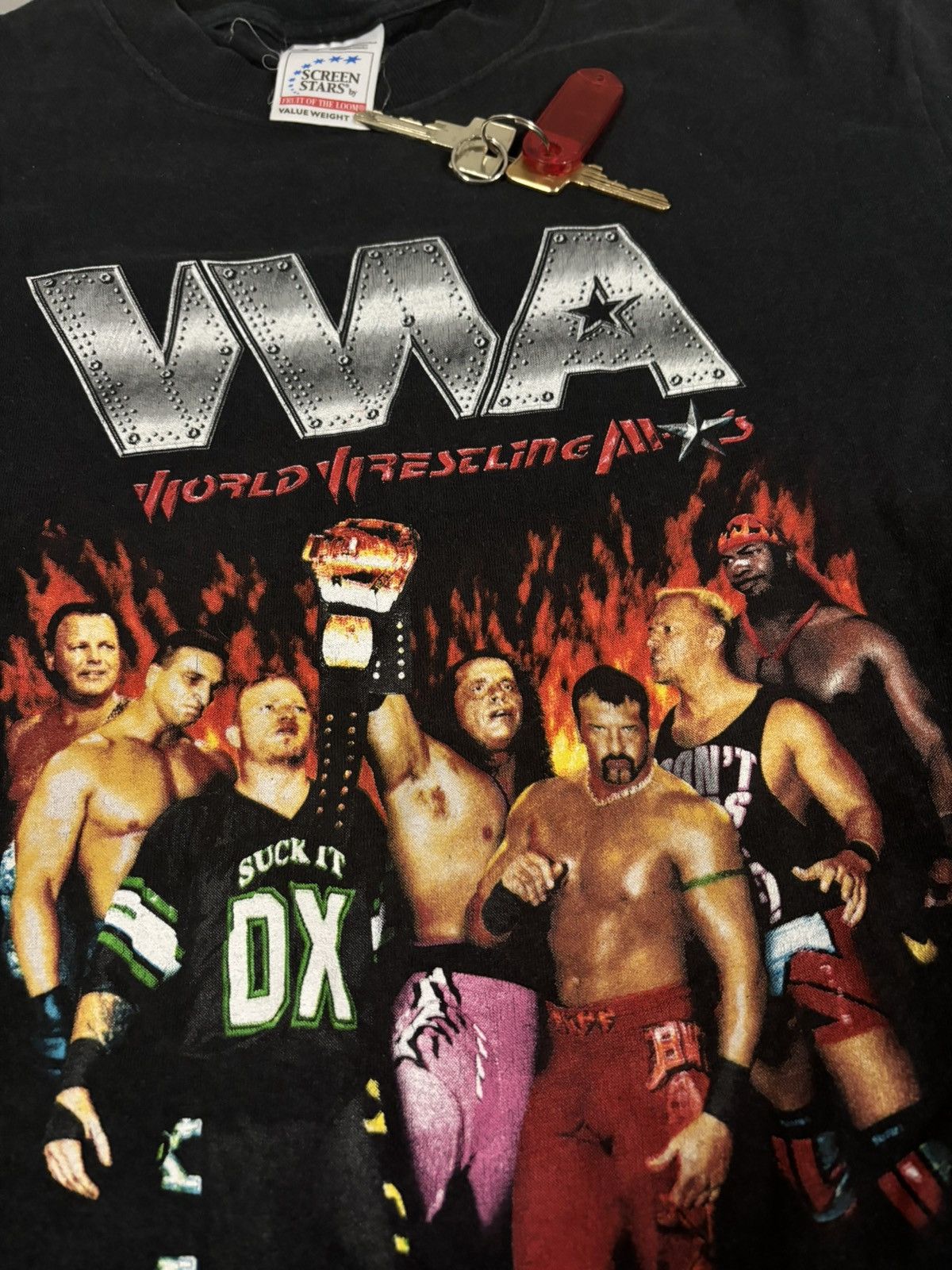 Vintage × WWE Vintage Word Wrestling All Stars Y2K WWE Tee Size US S / EU 44-46 / 1 - 4 Thumbnail