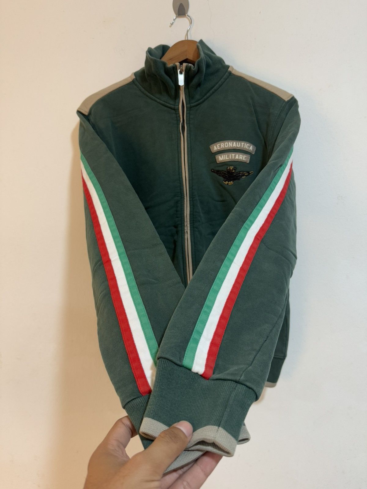 Aeronautica Militare × Vintage VTG Aeronautica Militare Cotton Zipper Jacket Size US M / EU 48-50 / 2 - 2 Thumbnail