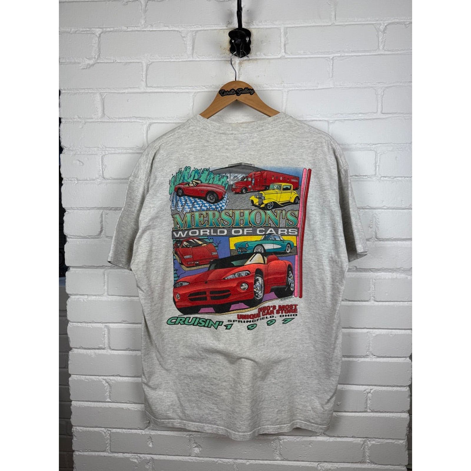 Vintage Vintage 1997 Mershons World Of Cars T Shirt XL 90s Size US XL / EU 56 / 4 - 1 Thumbnail