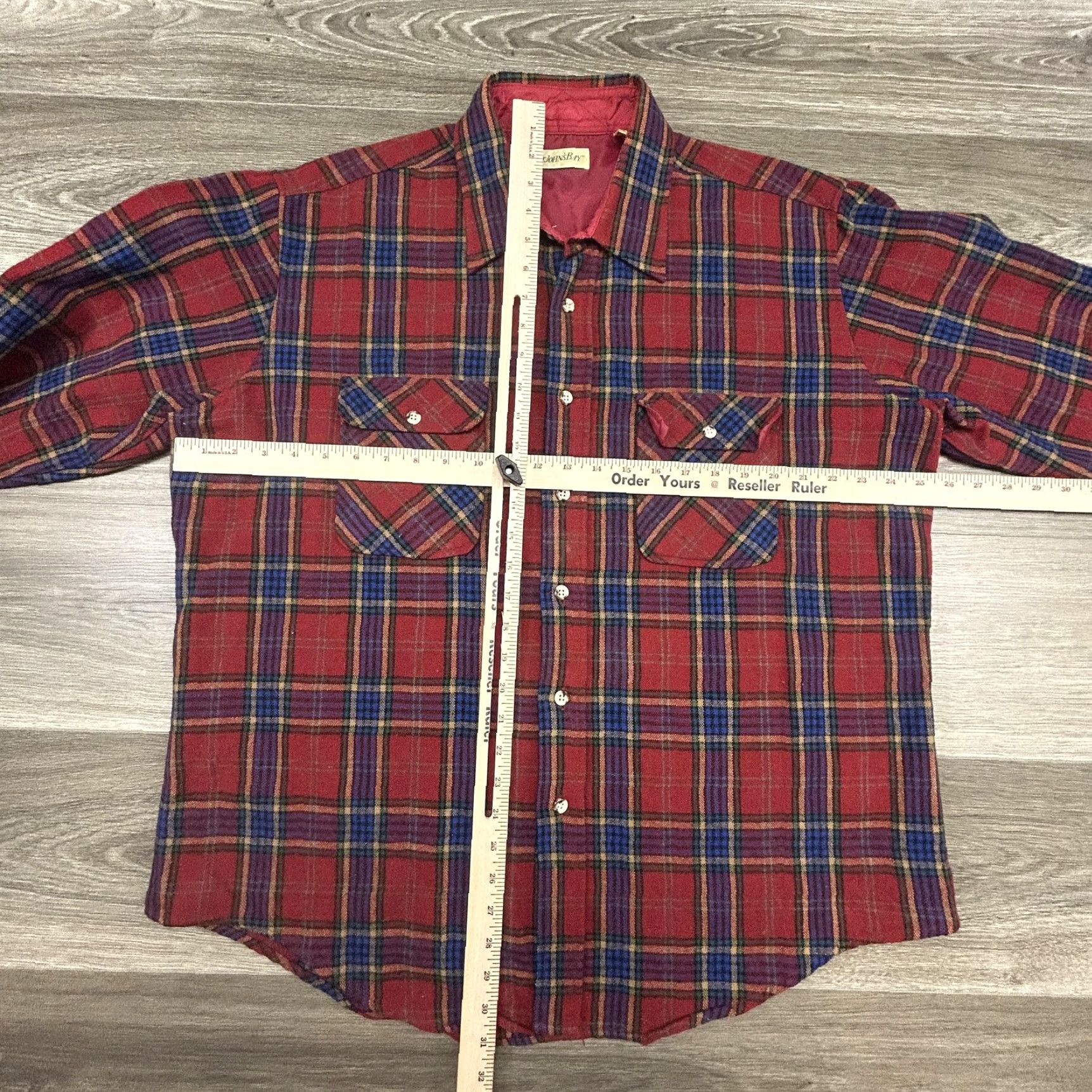 Vintage Vintage St John's Bay Shirt Jacket Mens XL Red Plaid Wool Lined Flannel 80s Size US XL / EU 56 / 4 - 7 Thumbnail