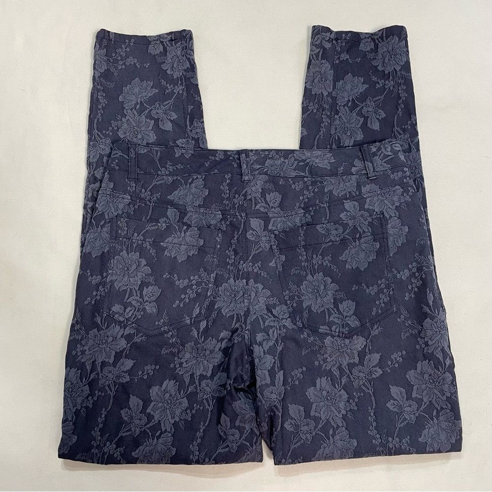 Other Style & Co Blue Denim Floral Pattern Crop Jeans Size 8 Size 30" / US 8 / IT 44 - 3 Thumbnail