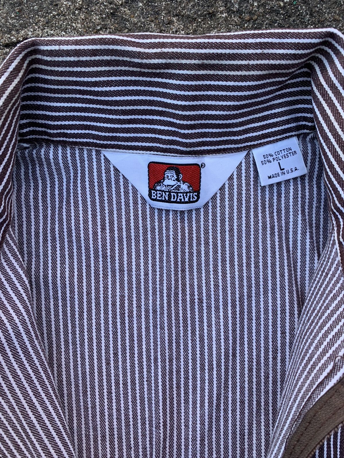 Ben Davis × Vintage Vintage Ben Davis Half Zip Work Shirt (Rework) Size US L / EU 52-54 / 3 - 4 Thumbnail