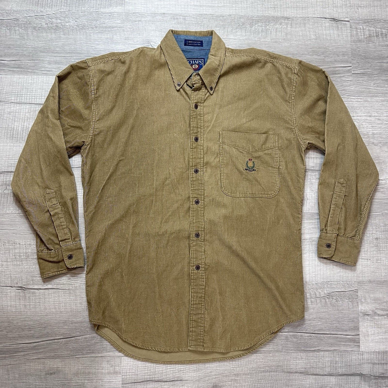 Chaps Ralph Lauren Chaps Ralph Lauren Vintage 90's Long Sleeve Corduroy Shirt Size US M / EU 48-50 / 2 - 1 Thumbnail