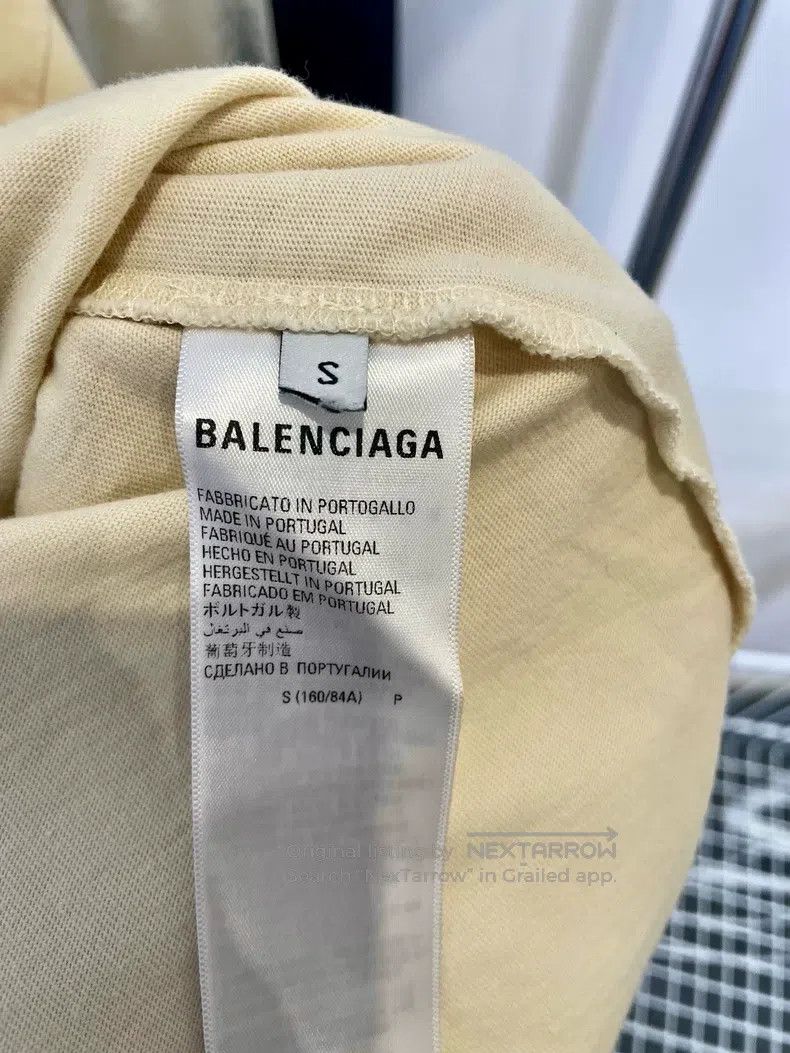 Balenciaga Balenciaga Embroidered LOGO Letter Loose Round Neck Short Size US S / EU 44-46 / 1 - 5 Thumbnail
