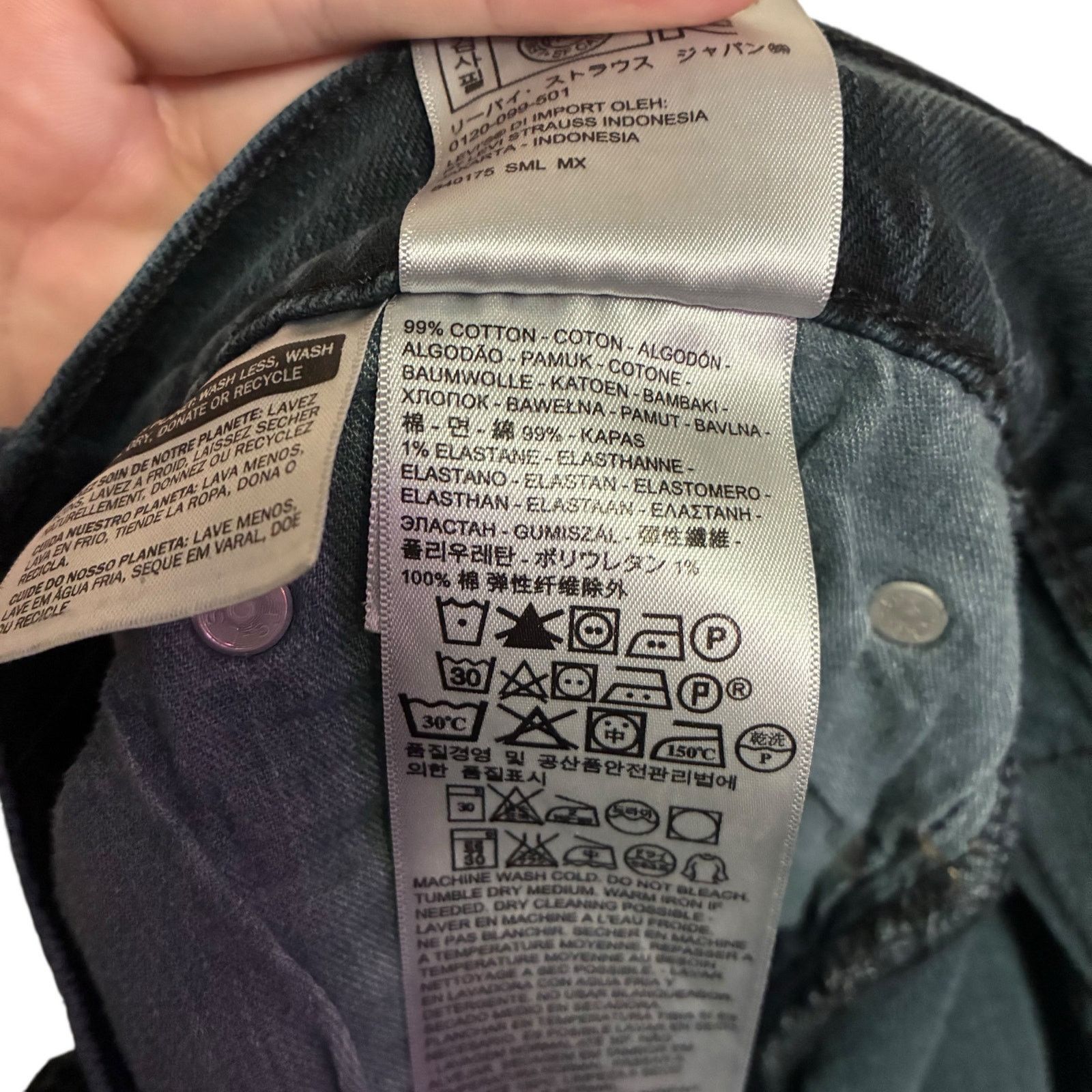 Levi's Levi's Black Straight Leg Jeans Mens Size 36 x 30 Size US 36 / EU 52 - 6 Thumbnail