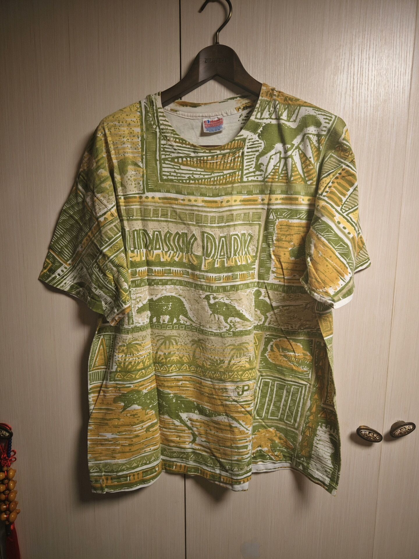 Vintage 90s Vintage Jurassic Park AOP Tee Size US M / EU 48-50 / 2 - 1 Thumbnail