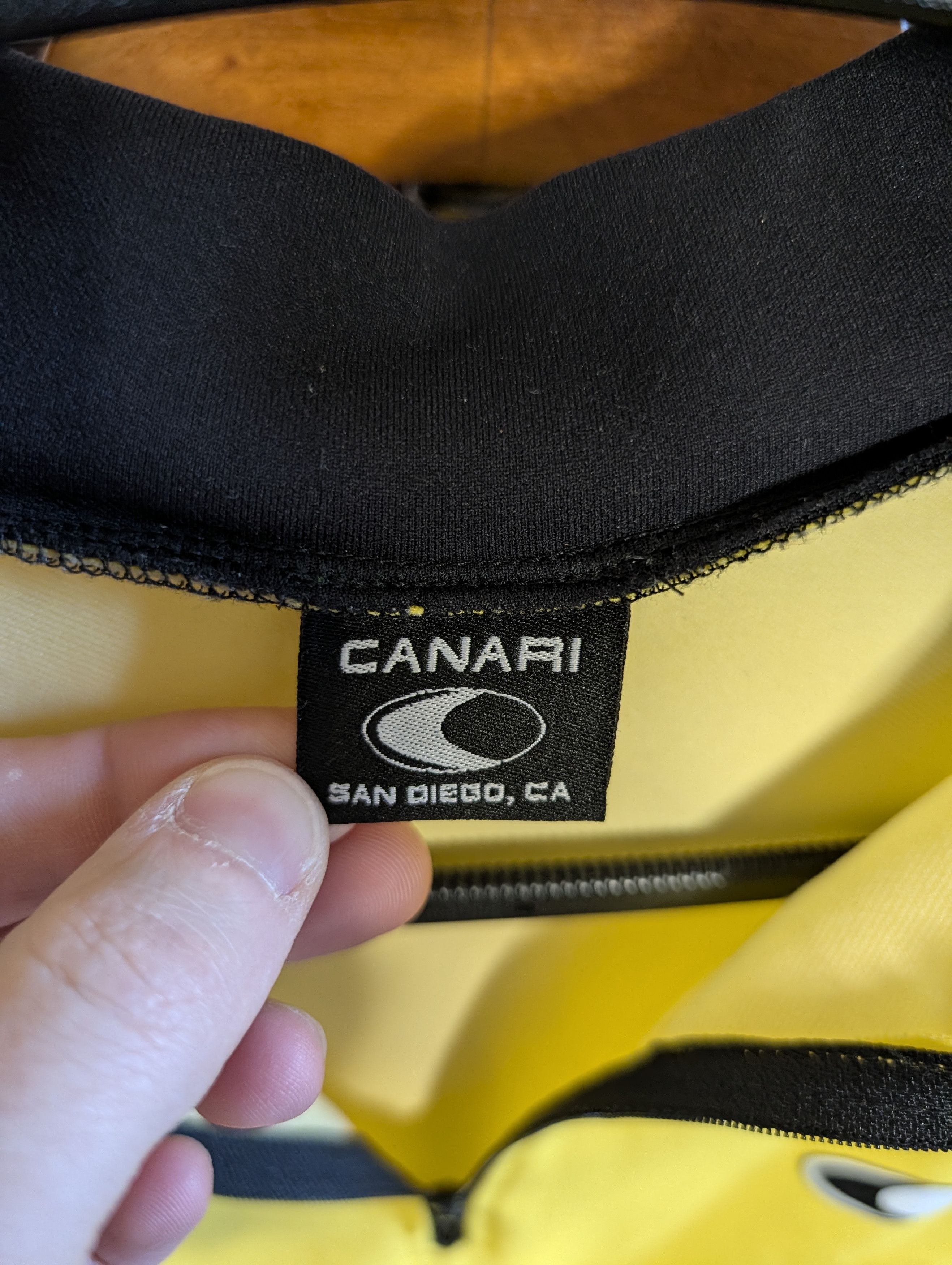Canari VTG MiUSA Yellow L/S 1/4 Zip Yellow Logo Cycling Jersey Size US L / EU 52-54 / 3 - 13 Thumbnail