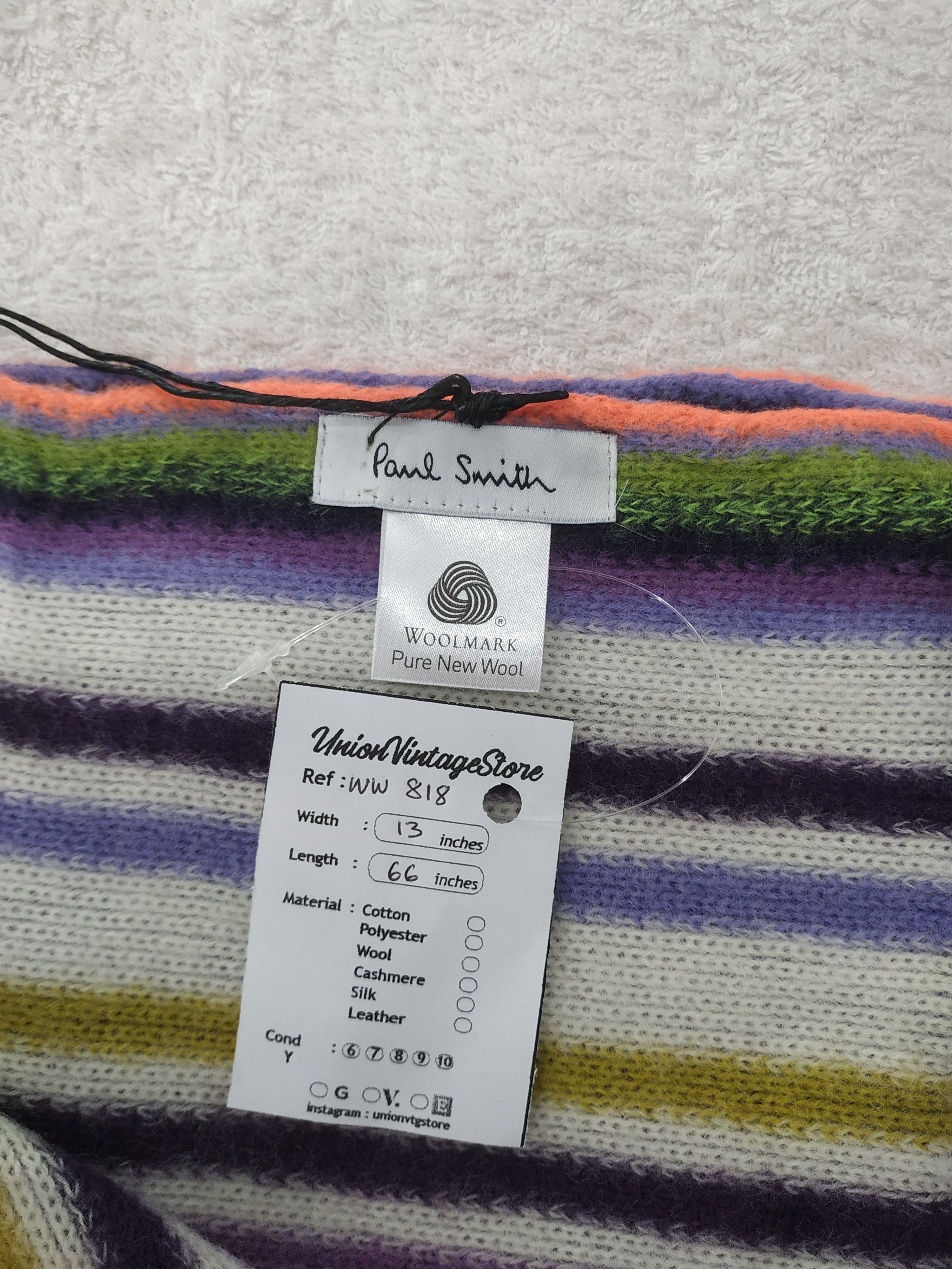 Paul Smith × Vintage Paul Smith Scarf / Muffler / Neckwear - WW818 Size ONE SIZE - 5 Thumbnail