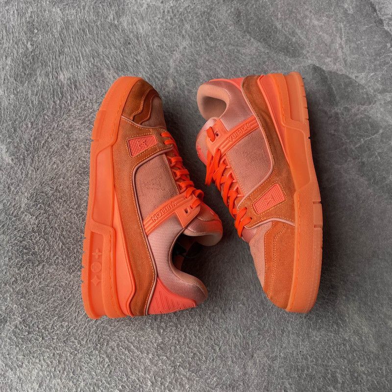Louis Vuitton Virgil Louis Vuitton Orange Fashion Sneakers - Size US 8 / EU 41 - 7 Thumbnail