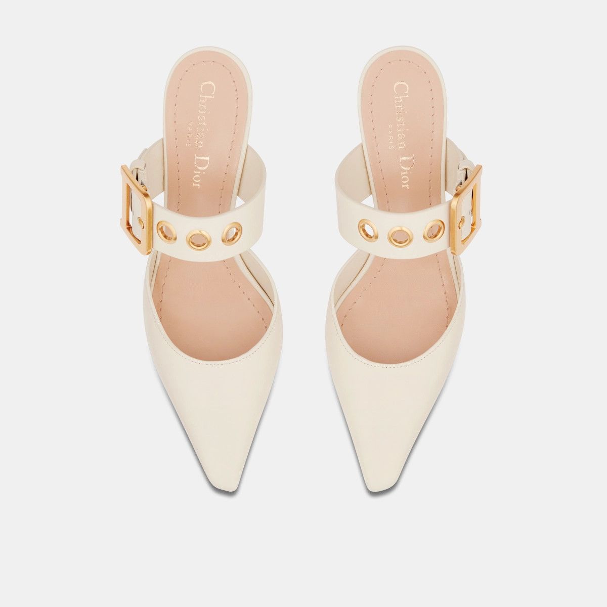 Dior o1w1db11024 D-Dior Heeled Mule in White Size US 10 / IT 40 - 4 Thumbnail