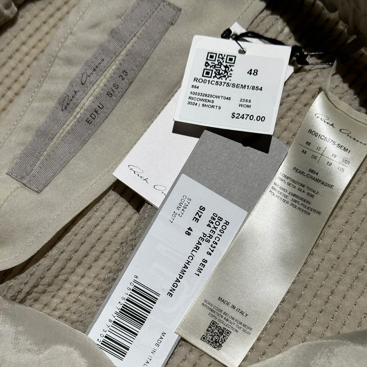 Rick Owens × Rick Owens Drkshdw $2,500 SS23 Edfu sequin shorts Size US 32 / EU 48 - 5 Thumbnail