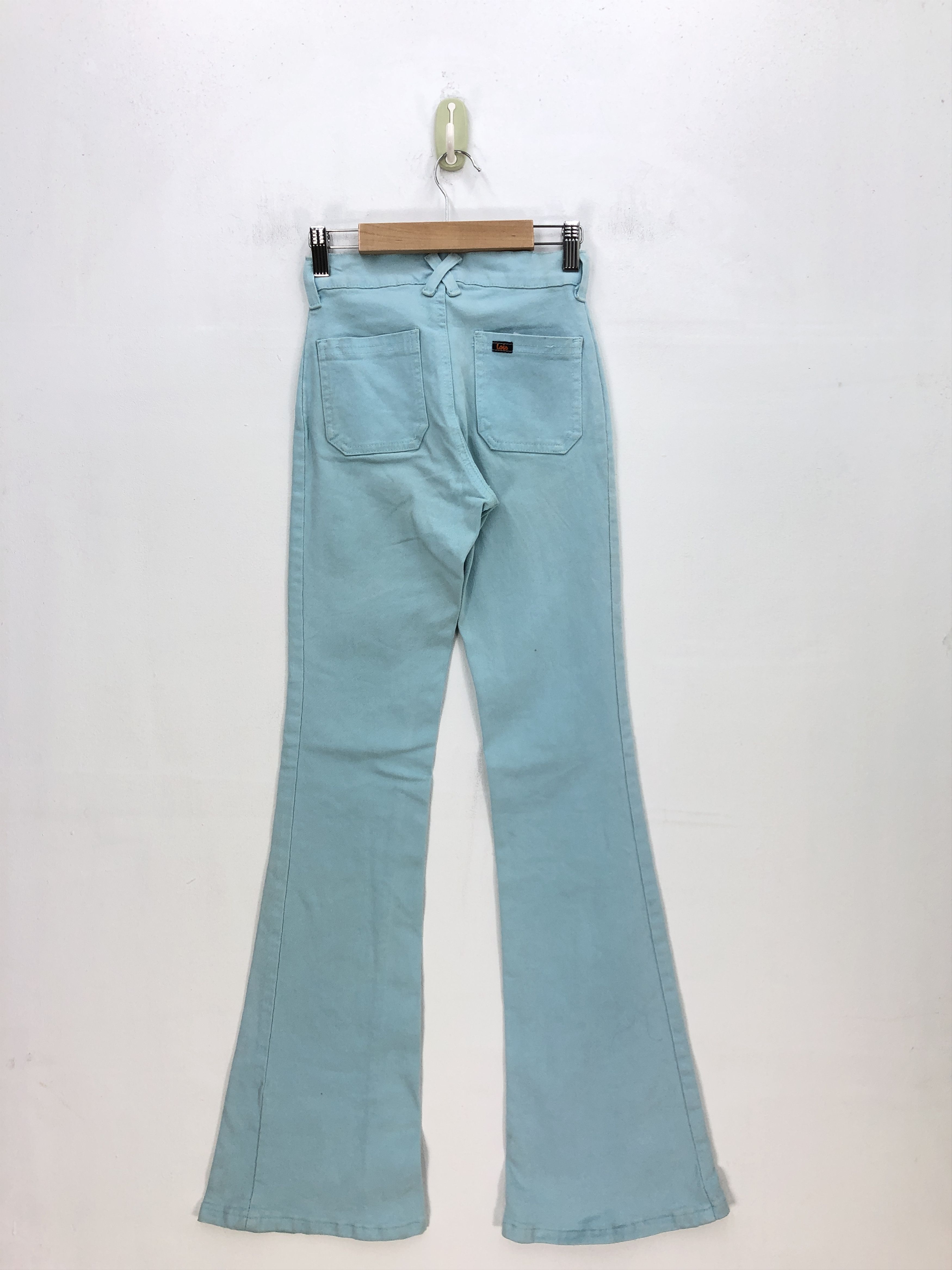 If Six Was Nine Vintage Japanese Jeans Boot Cut Denim Super Flare Pants Size 22" - 2 Thumbnail