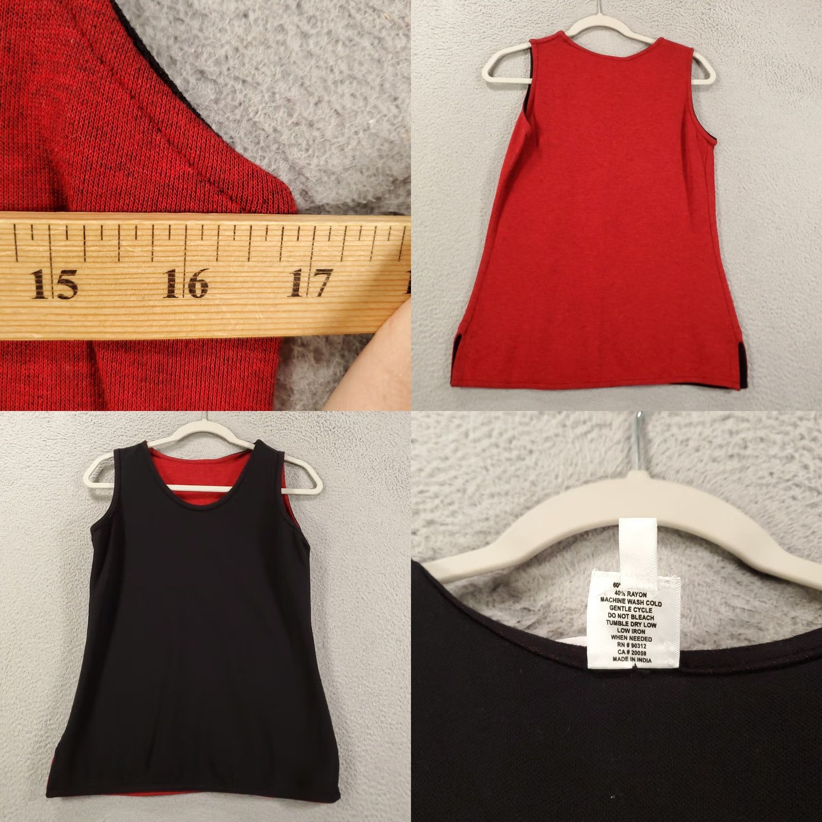 Vintage VINTAGE New Reversible Tank Black Red Womens Size Small Soft NWT Parsley And Sage Size S / US 4 / IT 40 - 8 Thumbnail