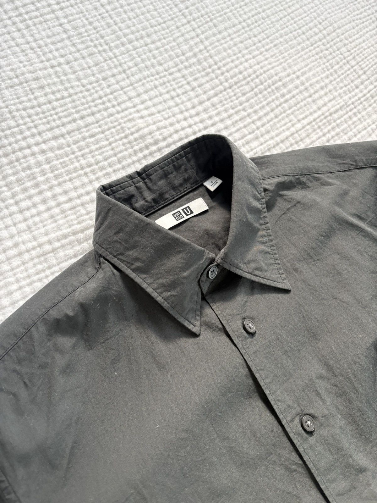 Lemaire × Uniqlo Uniqlo U Lemaire Shirt cotton linen dark grey Size US S / EU 44-46 / 1 - 1 Thumbnail