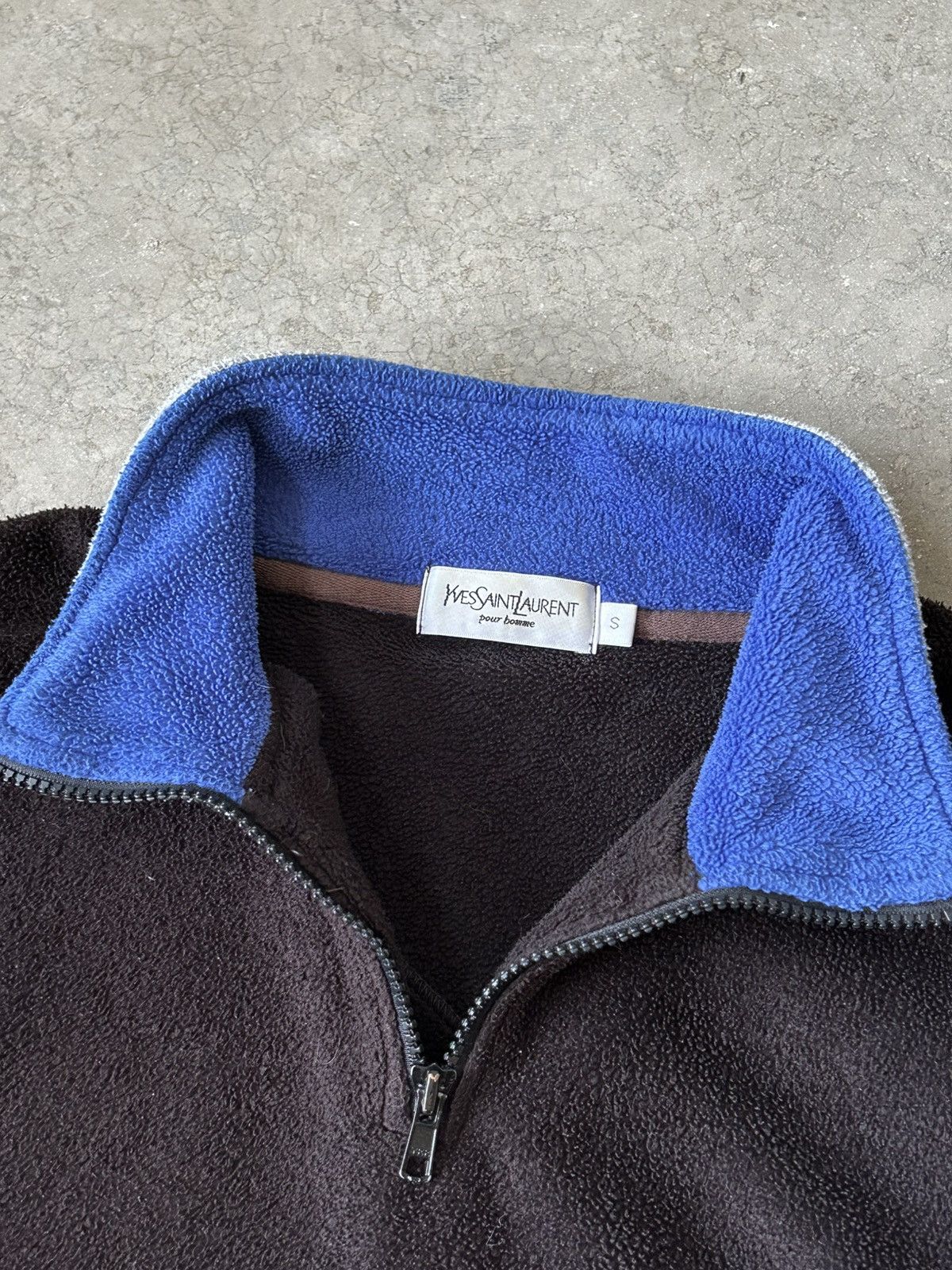 Vintage Yves Saint Laurent Vintage Fleece Pullover YSL Big Logo Size US S / EU 44-46 / 1 - 13 Thumbnail