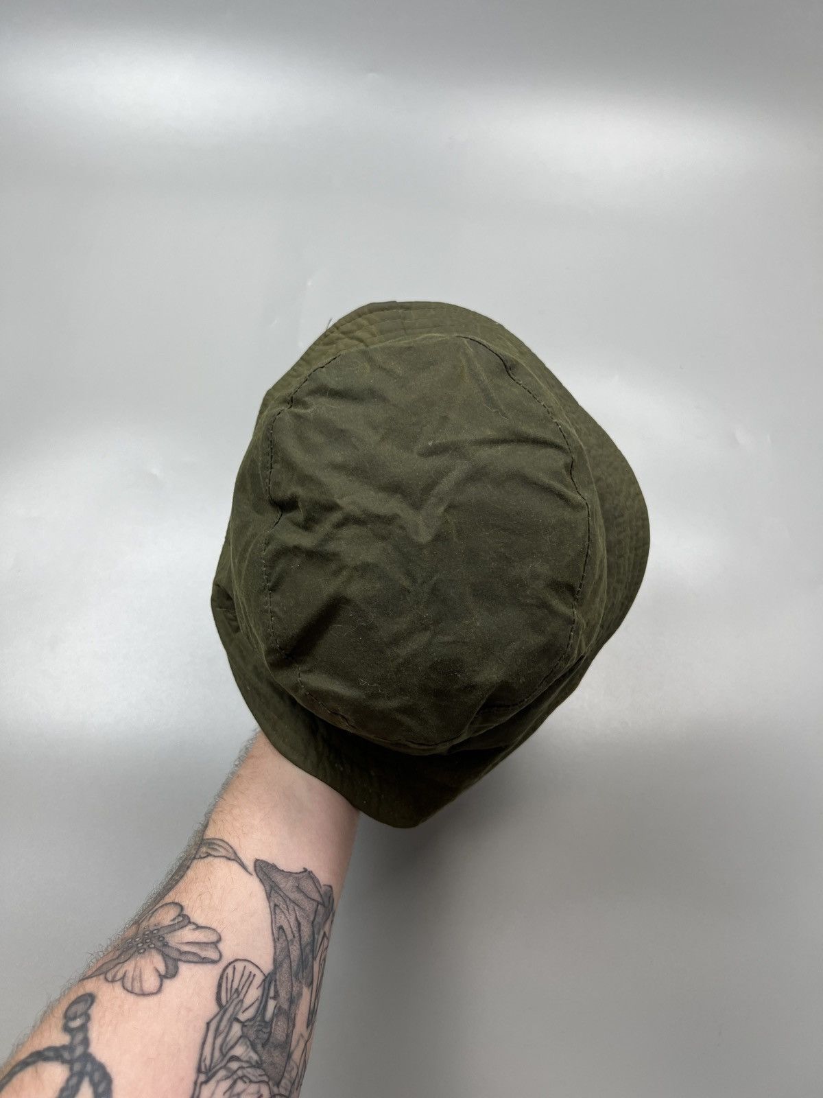 Barbour × Vintage Vintage Barbour Waxed Bucket Hat (Y0481) Size ONE SIZE - 4 Thumbnail