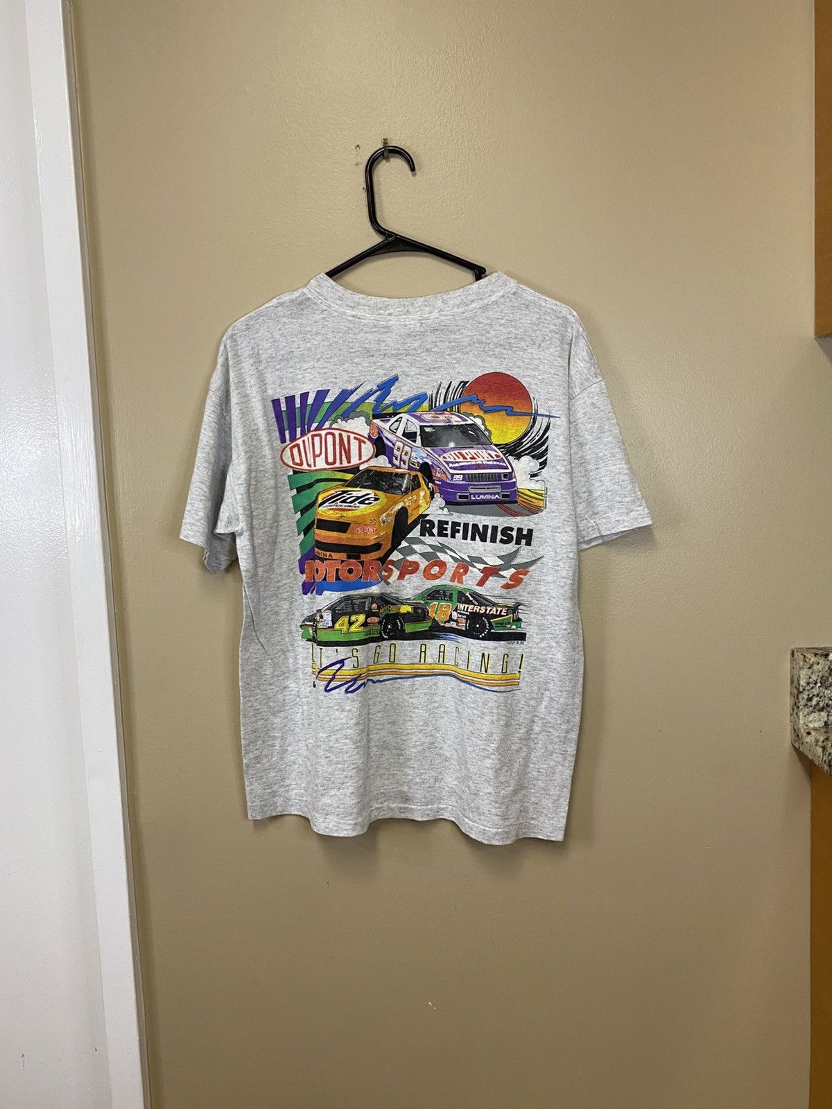 Vintage Miller Dupont Let’s Go Racing T-Shirt Size US L / EU 52-54 / 3 - 2 Thumbnail