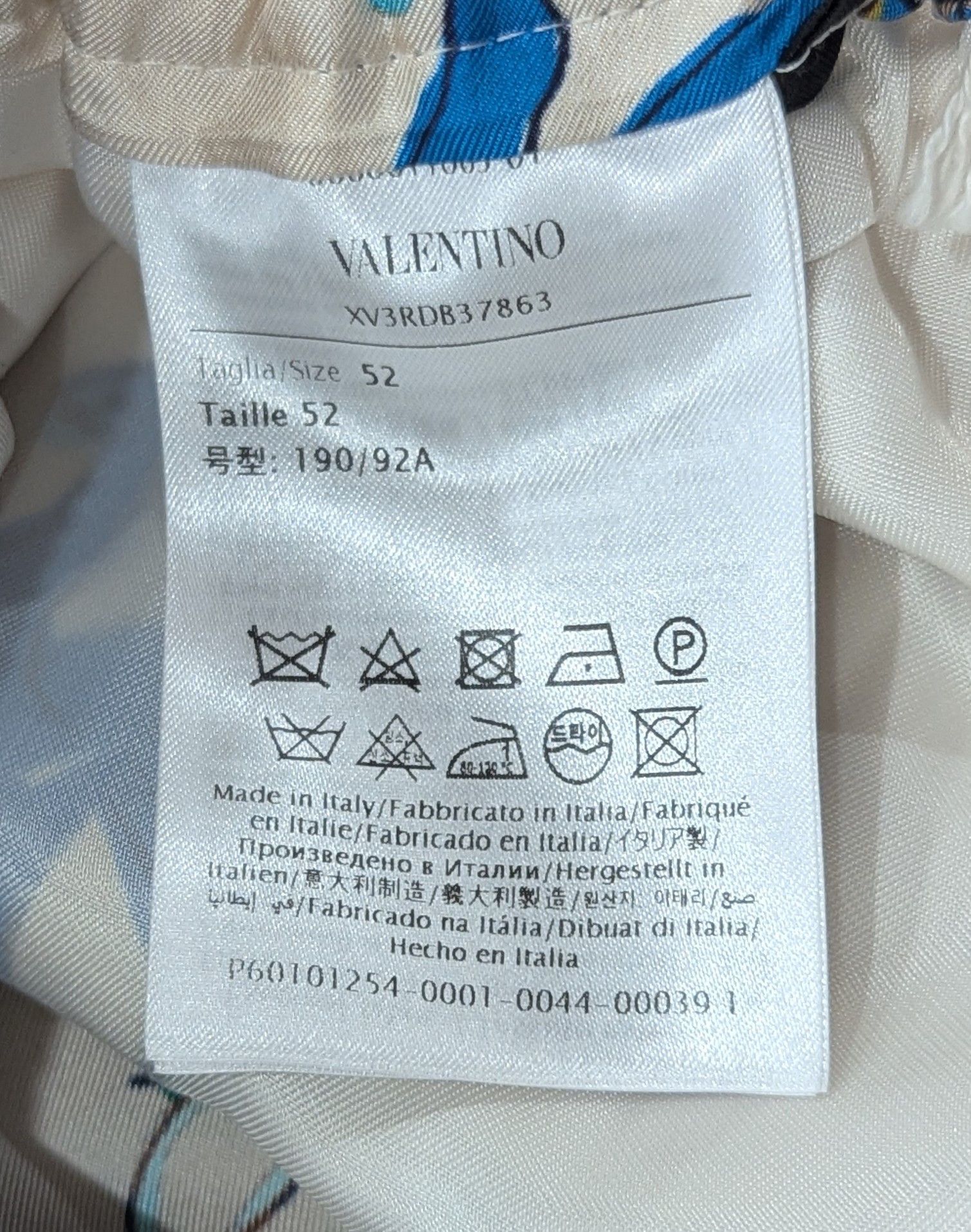 Valentino Valentino Printed Silk Bermuda Shorts Beige/Blue 52 US 36 Size US 36 / EU 52 - 5 Thumbnail