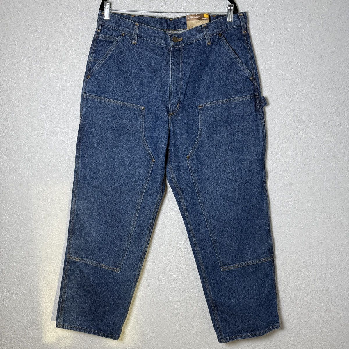 Carhartt Carhartt Jeans B73 Double Knee Washed Logger Dungaree 38x30 Size US 38 / EU 54 - 1 Thumbnail