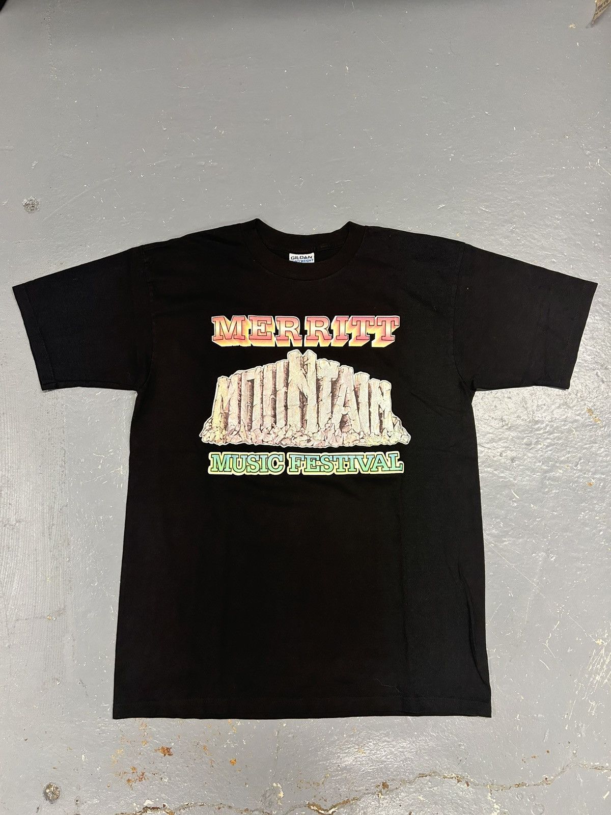 Band Tees Crazy Vintage 90s Merritt Music Festival Black Band T-Shirt Size US L / EU 52-54 / 3 - 1 Thumbnail