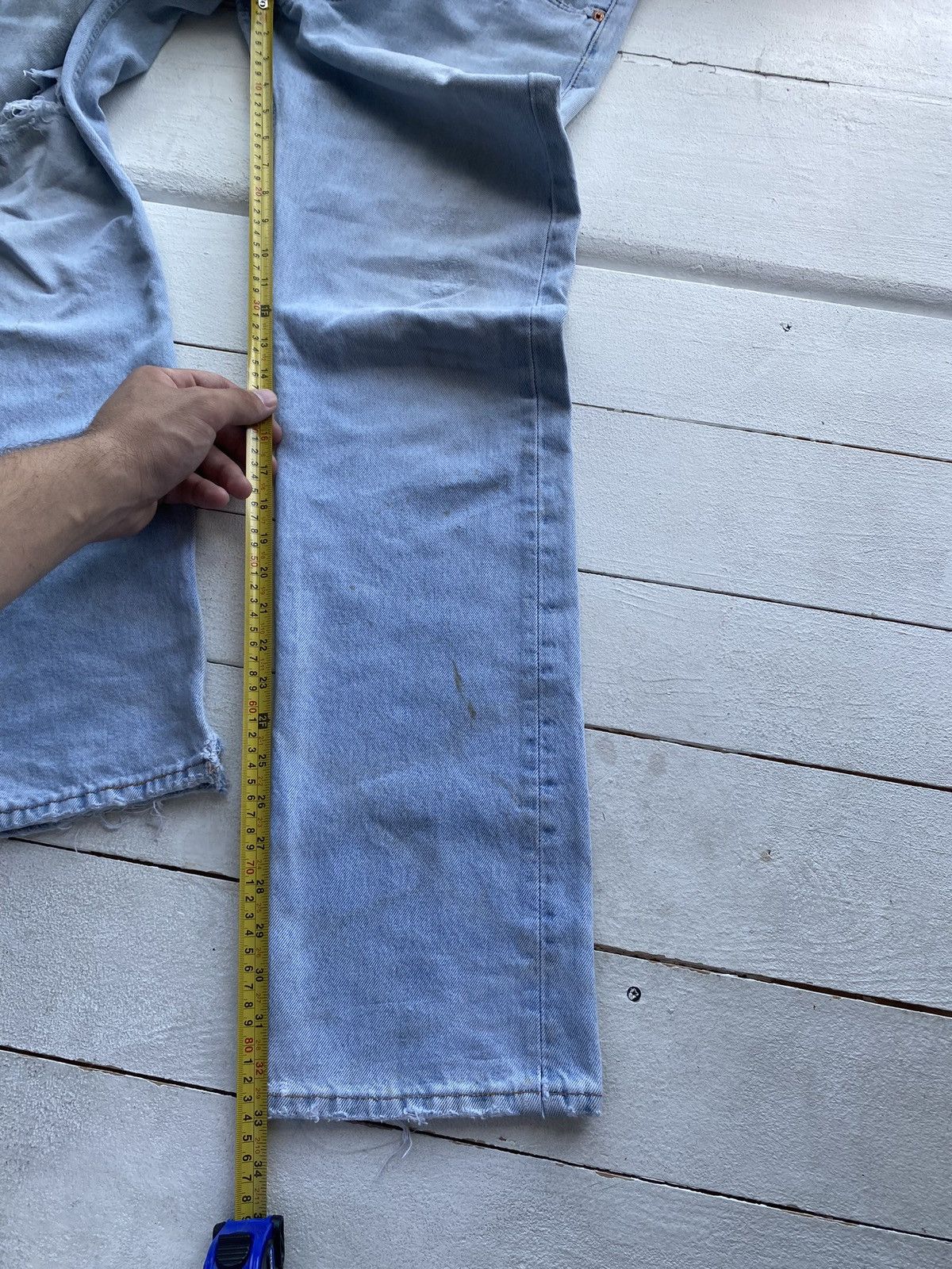 Levi's 🔥VNTG LEVIS 501 LIGHT WASHED DISTRESSED OG BLUE MENS JEANS Size US 30 / EU 46 - 21 Thumbnail