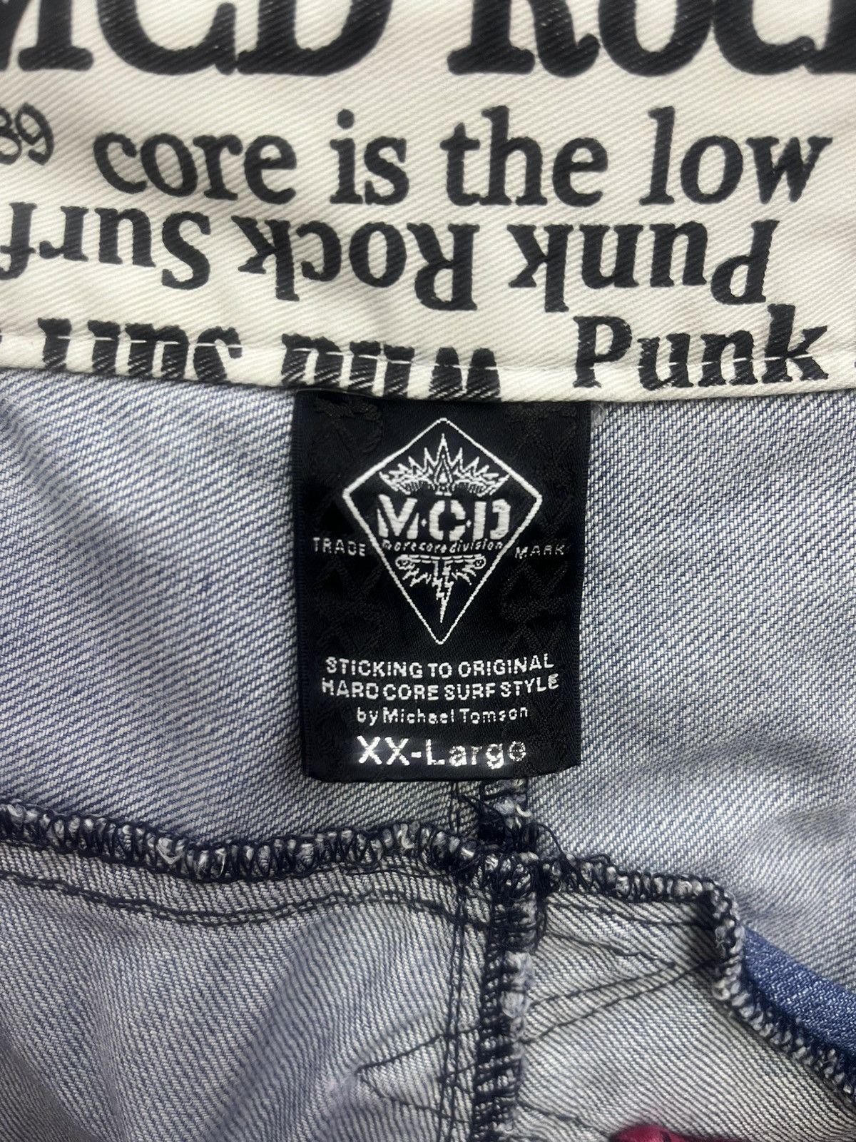 Japanese Brand MCD Hardcore Surf Punk Denim Shorts Distressed Size US 36 / EU 52 - 10 Thumbnail