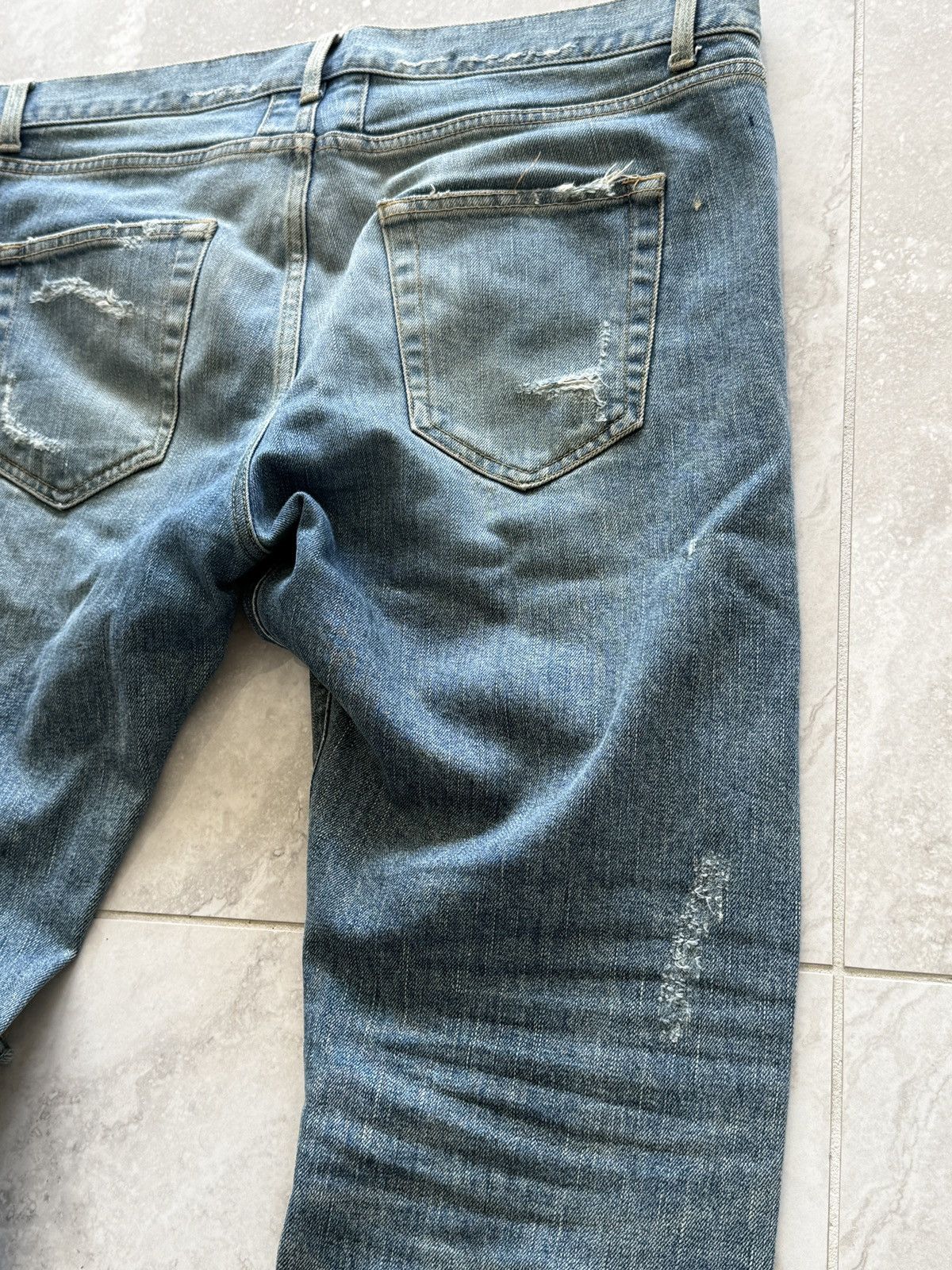 Saint Laurent Paris Timeless Distressed Denim 34 36 (2015 Hedi Slimane Era) Size US 34 / EU 50 - 12 Thumbnail