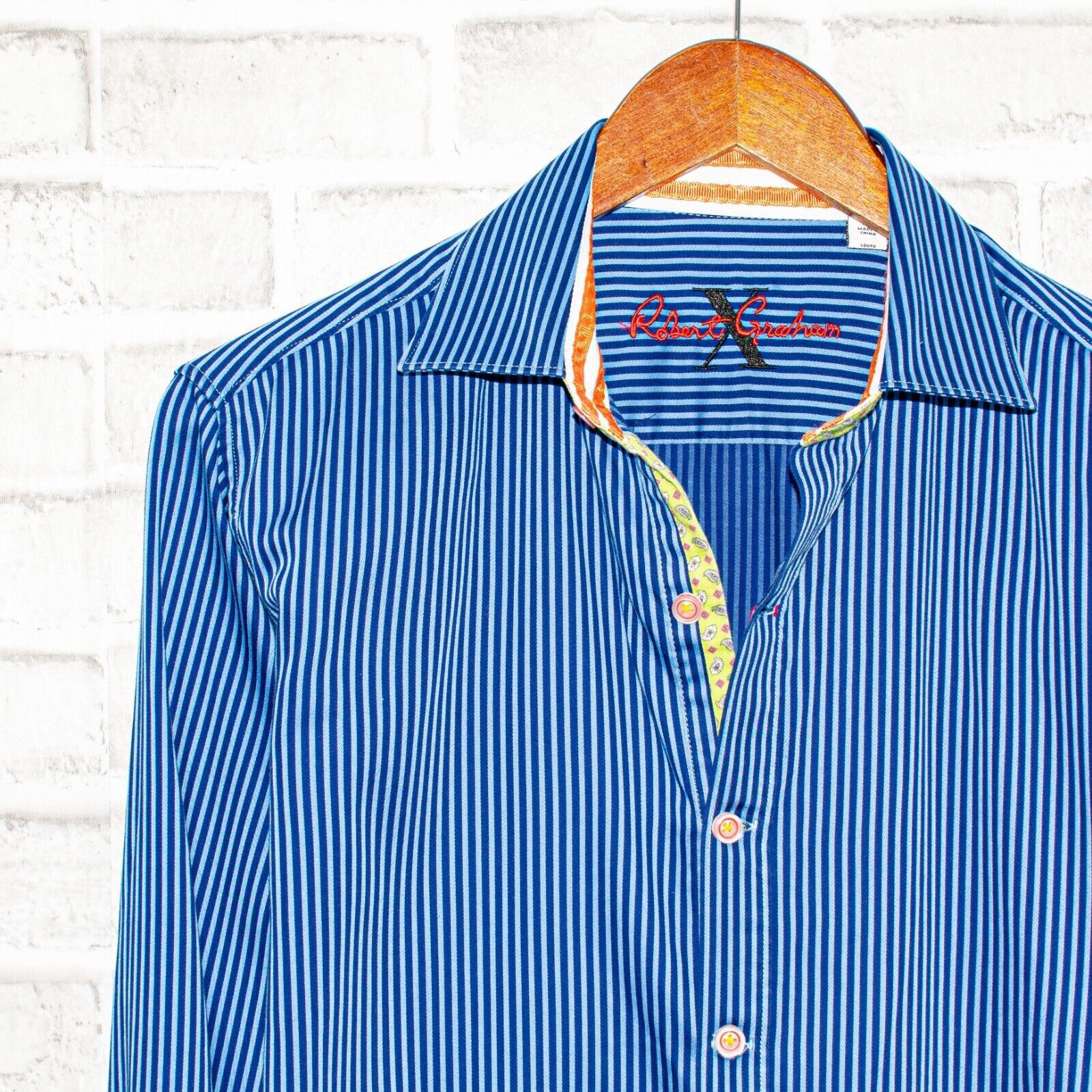 Robert Graham Robert Graham X collection Button up Shirt Blue Striped Size US M / EU 48-50 / 2 - 5 Thumbnail