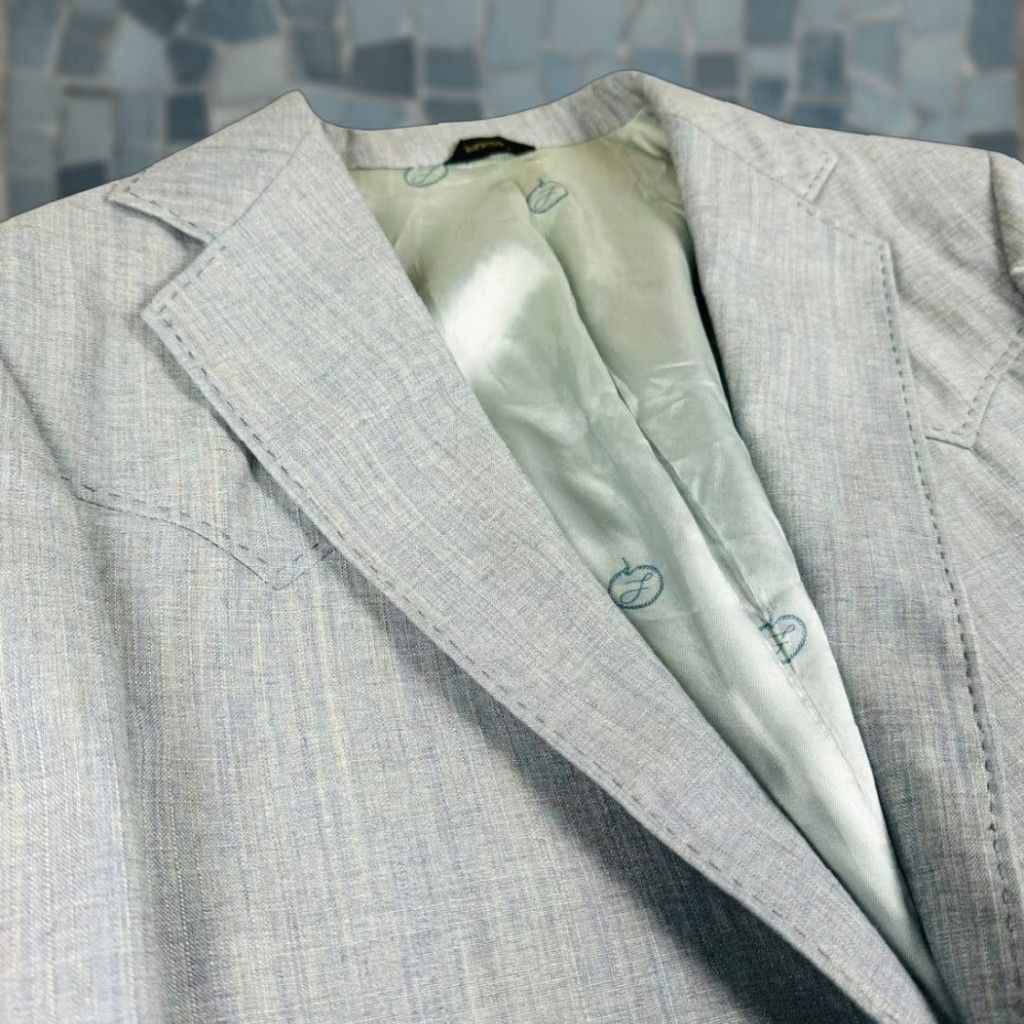 Vintage VINTAGE Lasso Sport Coat Men Wool 40L Blue 2 Piece Geometric 90s Western Cowboy Jacket Mens Size US XXS / EU 40 - 1 Thumbnail