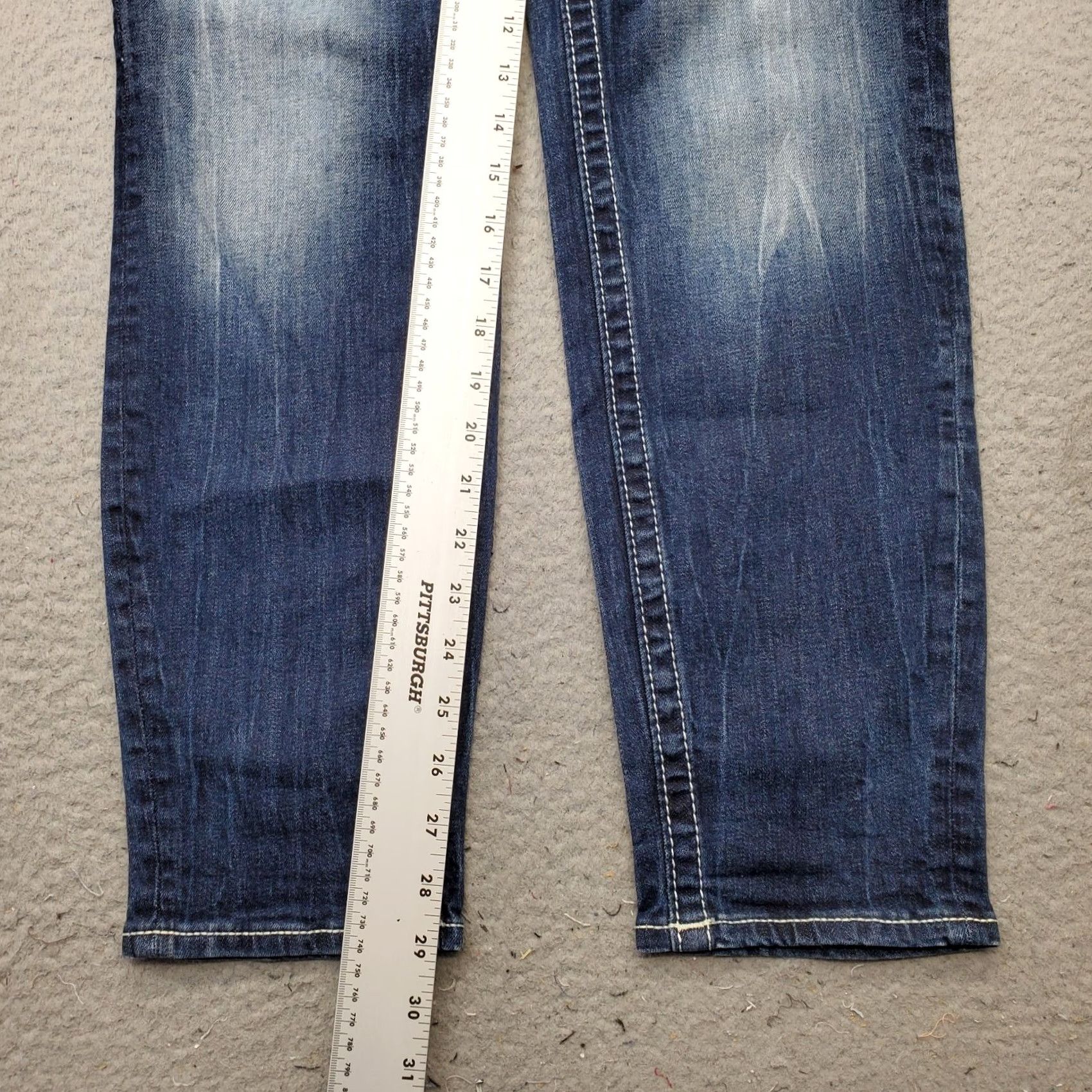 Vintage VIGOSS Womens 6 Jeans Blue Denim Heritage Fit Embellished Pockets Boyfriend 5-Pocket Size 6/29 Stretch Casual Pants Size 28" / US 6 / IT 42 - 4 Thumbnail