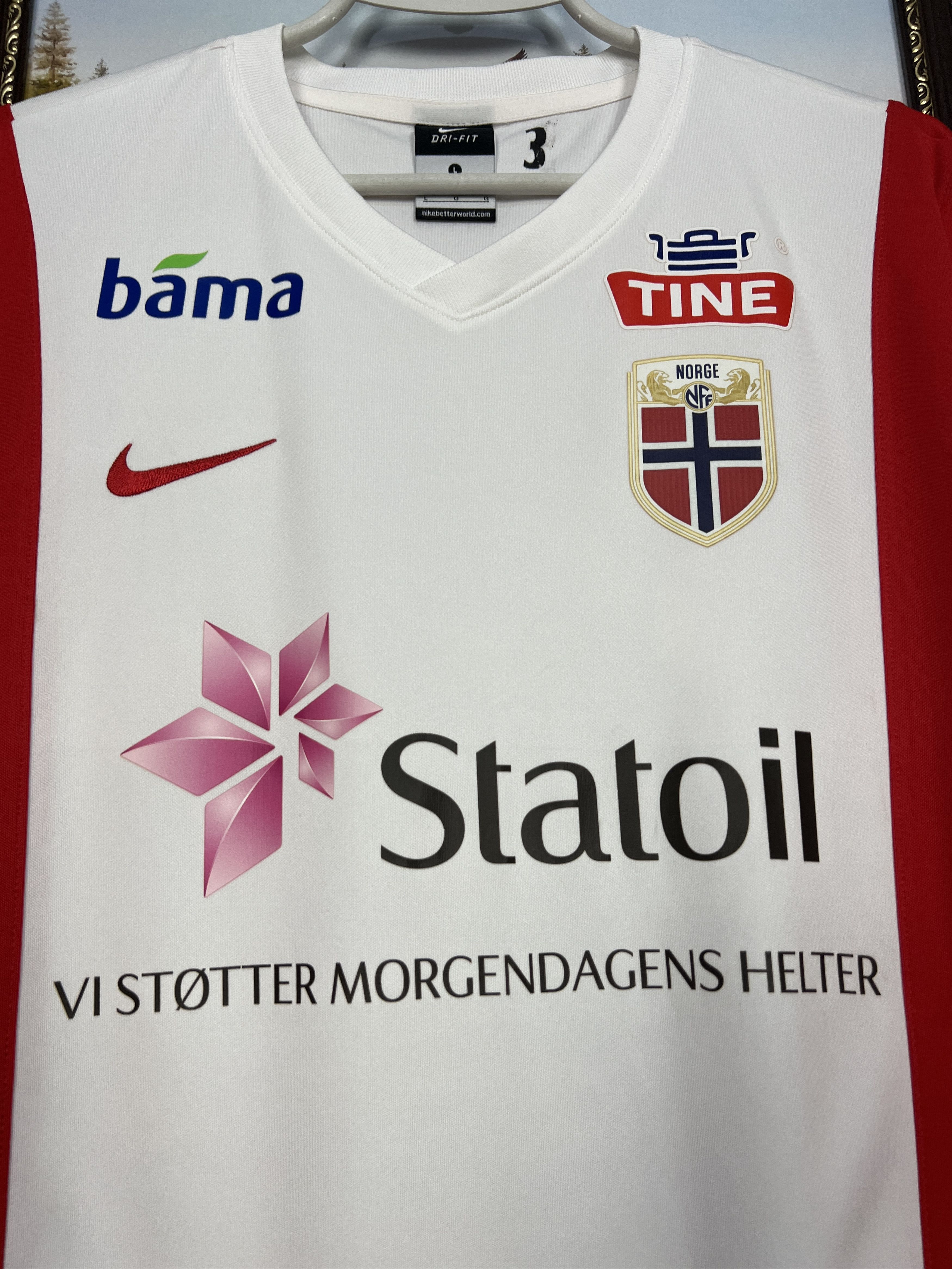 Nike Nike Norway Pre Match Player Issue Football Shirt Soccer Size US L / EU 52-54 / 3 - 3 Thumbnail