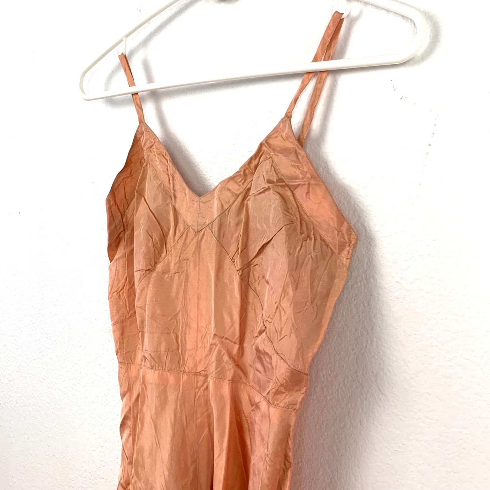Vintage VINTAGE 60s Crown Zipper Dusty Pink Slip Chest 13.25" Regular Size Adult Long 41" Shoulder to Shoulder 8" Womens Girls Mens Size ONE SIZE - 2 Thumbnail